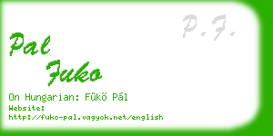 pal fuko business card