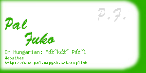 pal fuko business card